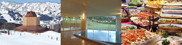 新潟県のスキー場直結の温泉付き宿泊施設