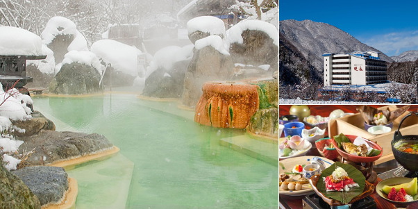 奥飛騨ガーデンホテル焼岳の雪見温泉露天風呂
