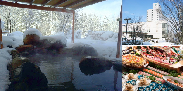 ロイヤルホテル 富山砺波の雪見温泉露天風呂
