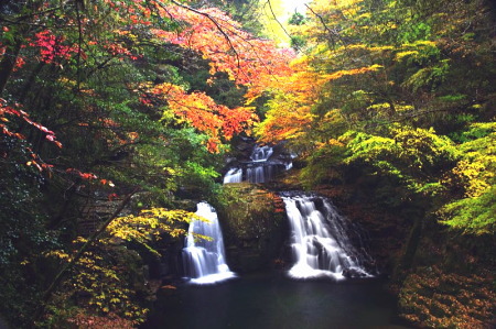 紅葉の赤目四十八滝