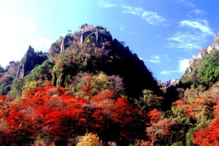 紅葉の耶馬渓 一目八景