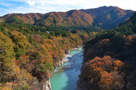 紅葉の龍王峡