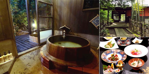 露天風呂付客室＆お部屋食の宿（鳥遊ぶ森の宿　ふたり静）