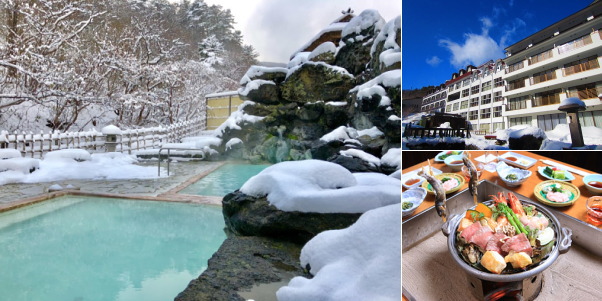 旅館 玉子湯の雪見温泉露天風呂