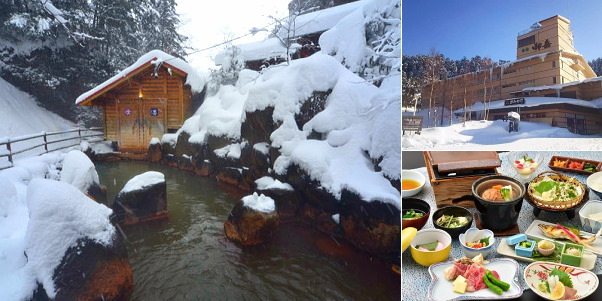 旅館御岳の雪見温泉露天風呂