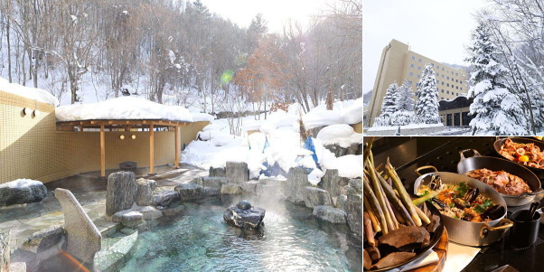 定山渓鶴雅リゾートスパ 森の謌の雪見温泉露天風呂