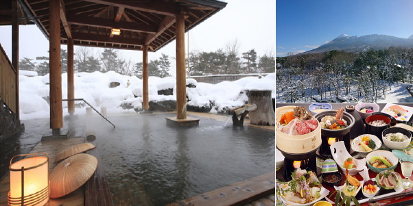 八幡平ハイツの雪見温泉露天風呂